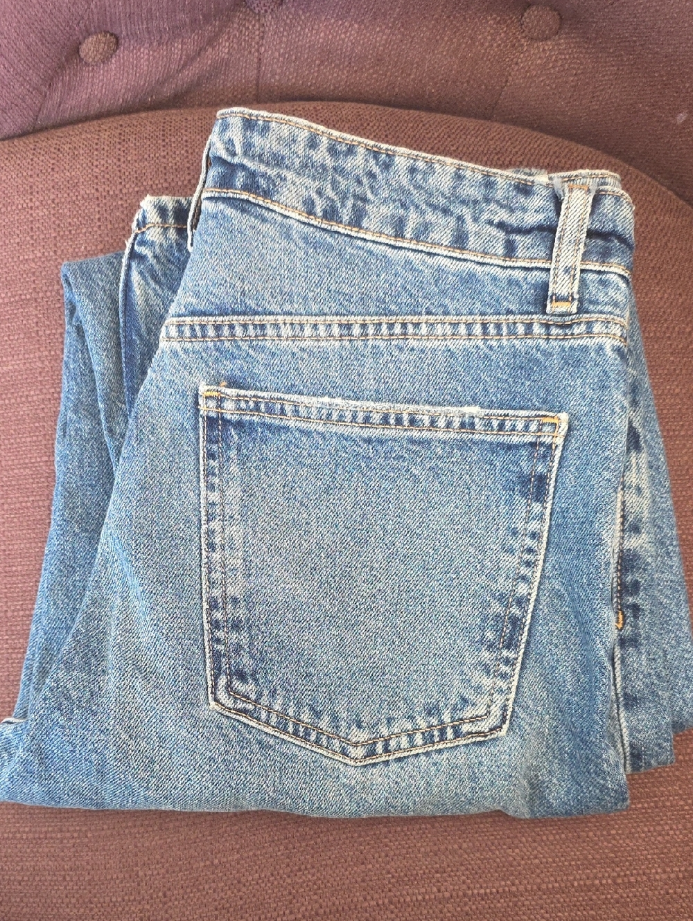 Zara Light Blue Straight-Leg Jeans